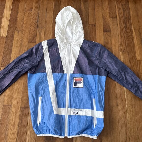 Fila X Acqua di Parma Limited Edition Tyvek Windbreaker Jacket Italy Aqua Time - Picture 2 of 6